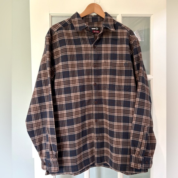 Wolverine Heavyweight Shirt Men's Large Brown Plaid Long Sleeve Button Down - Picture 7 of 8